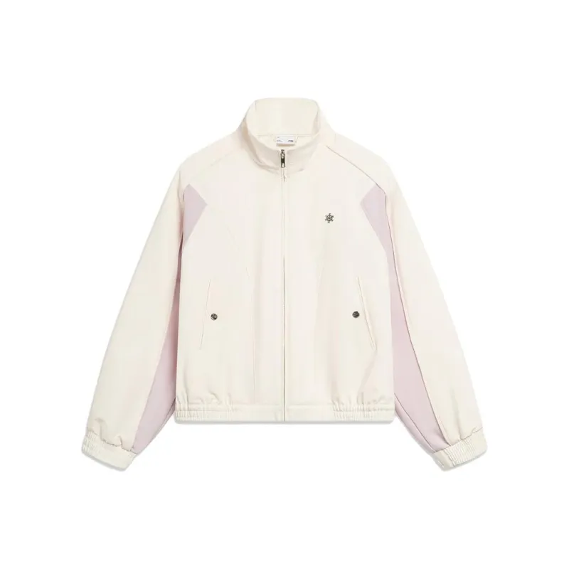 LiNing Running Collection Trench Coat Women's Ecru Dusty Pink Purple Mix-0