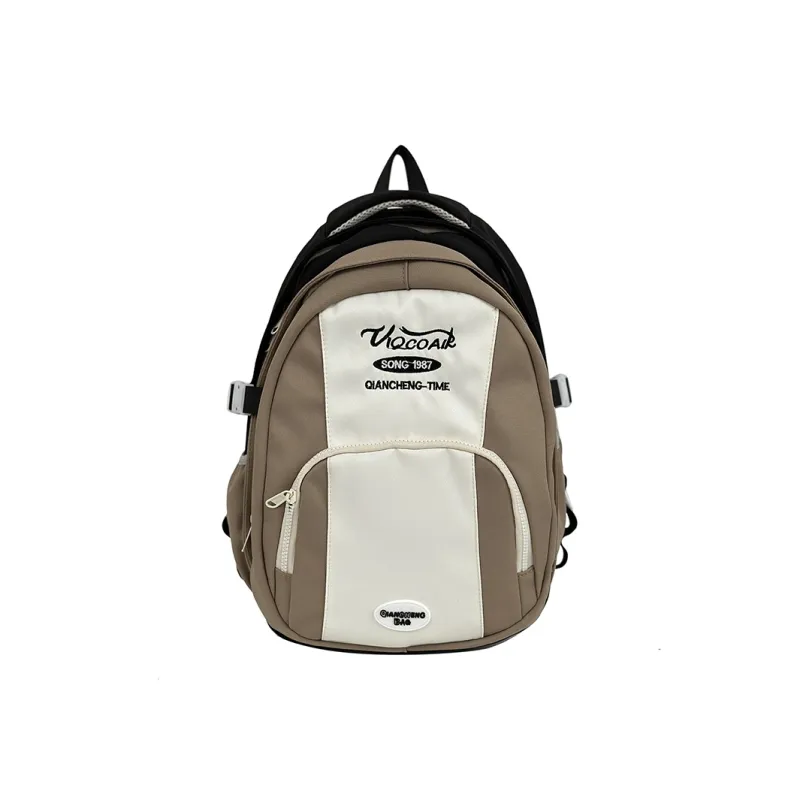 AIBAG Nylon Backpack Unisex Pink/Blue/Green/Yellow/Black-23