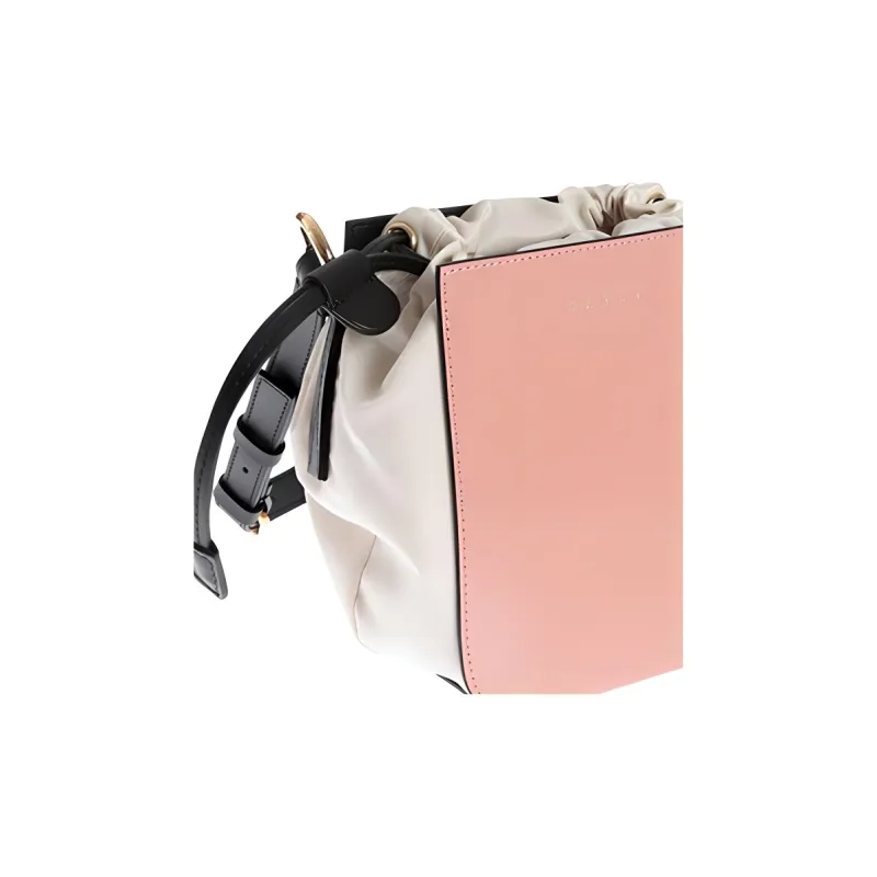 MARNI Cow Leather Crossbody Bag Women's White/Pink-4