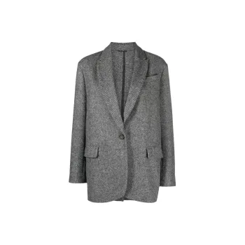 Brunello Cucinelli Herringbone pattern Single breasted Blazer