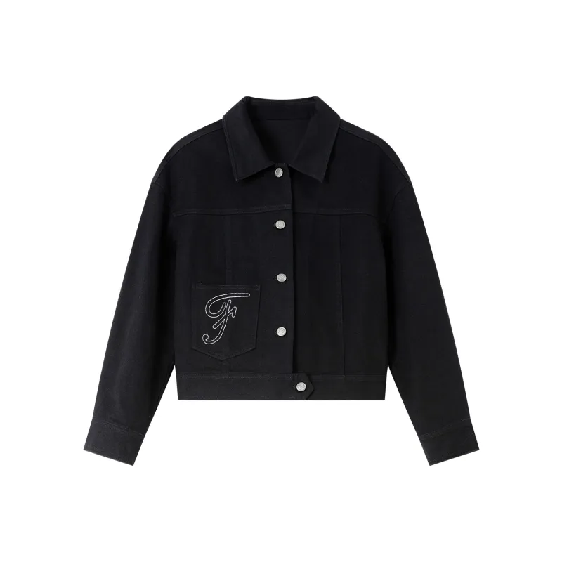 VIMLY Cropped Coats Women's Black-0