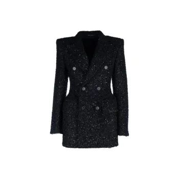 Balenciaga Tweed Button Up Jacket