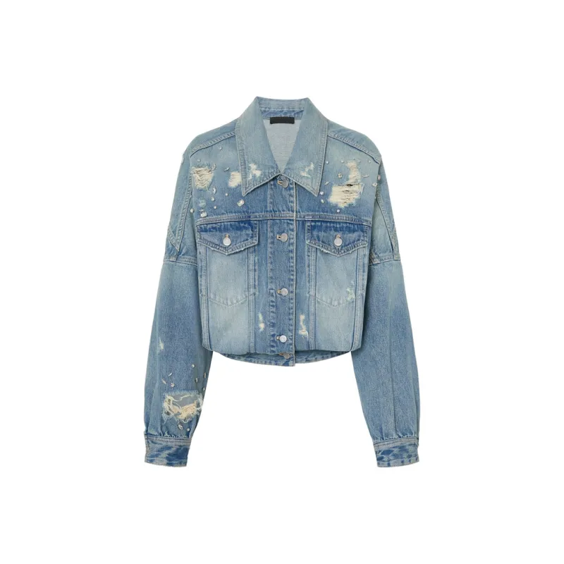 MO&CO Denim Jackets Women's Denim Blue-0