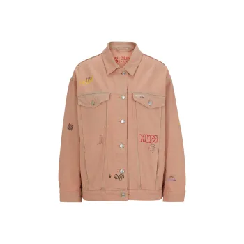HUGO BOSS Denim Jackets Women's Light Orange