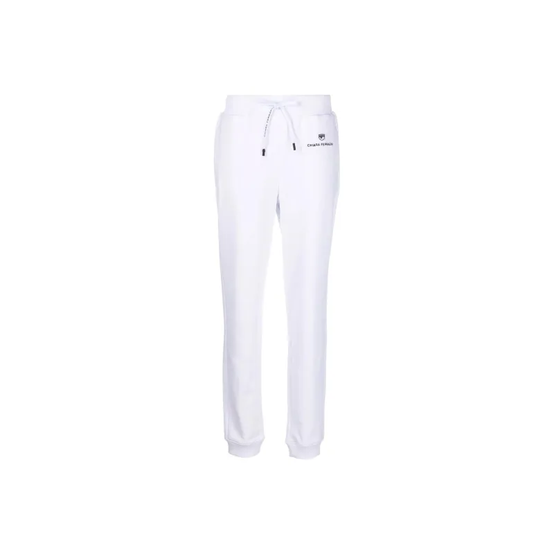 CHIARA FERRAGNI SS22 Knitted Sports Pants Women's White-0
