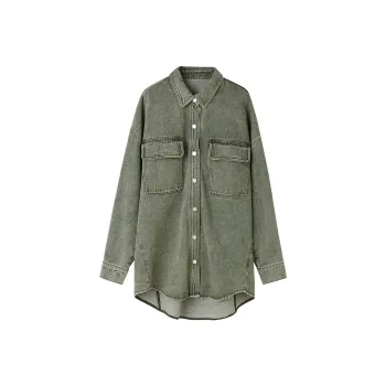 Demana Denim Jacket Women's Withered Green