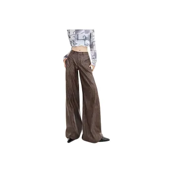 YINLEI Casual Pants Women's Brown