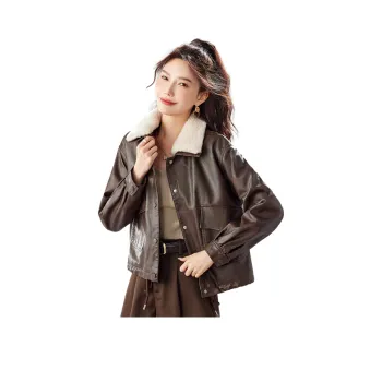 TERRE BLEUE Cropped Coat Women's Coffee