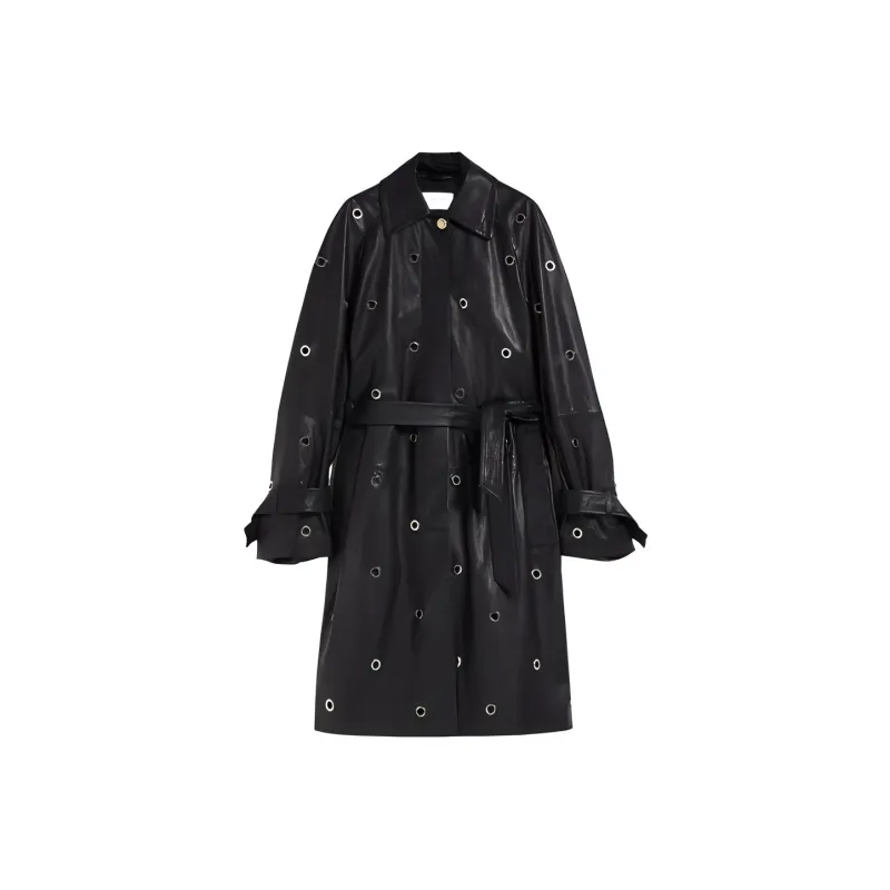 SportMax Leather Jackets Women's Black-0