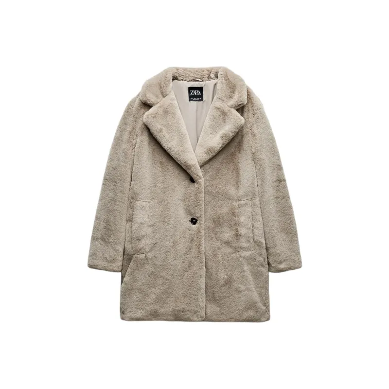 ZARA Coats Women's Gray-0