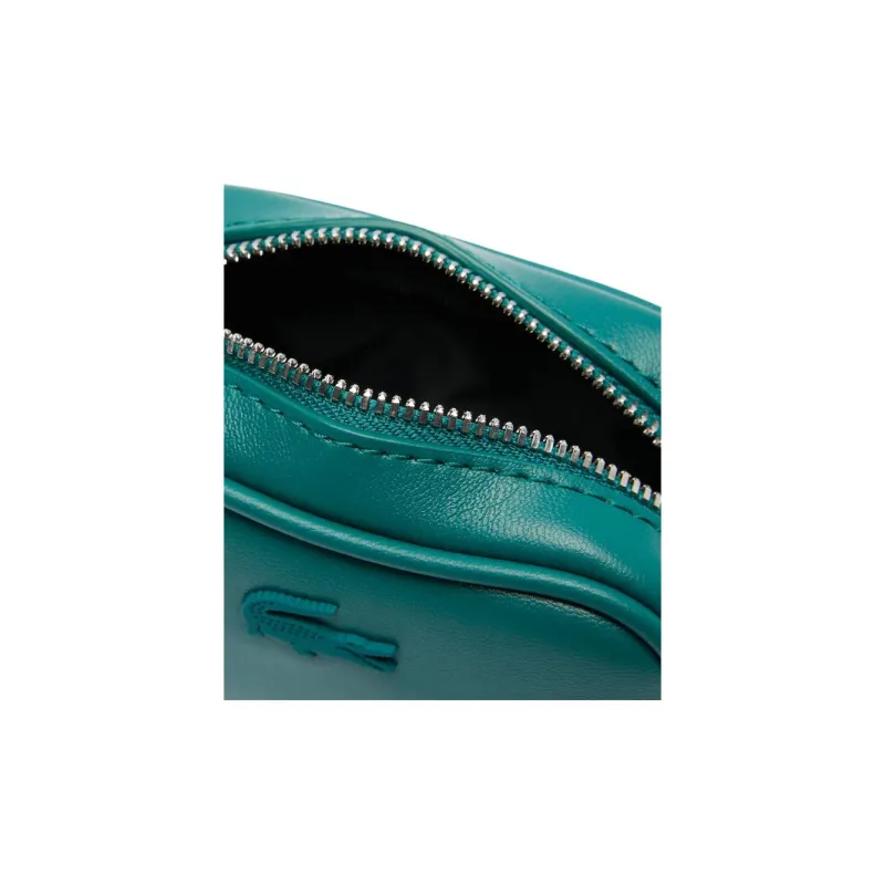 LACOSTE Cow Leather Coin Purse Women's Blue Green-2