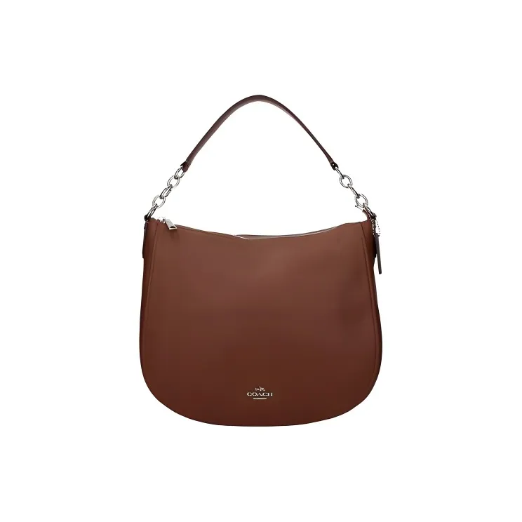 COACH Chelsea Leather Handbag Large Size Women's Brown-0
