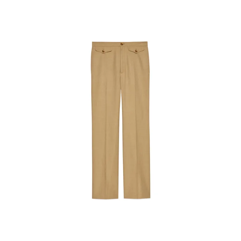 GUCCI SS22 Casual Pants Women's Light Brown-0