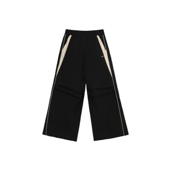 RUNTOTHEFUTURE FW22 Wide Leg Sweatpants Unisex Black & Apricot