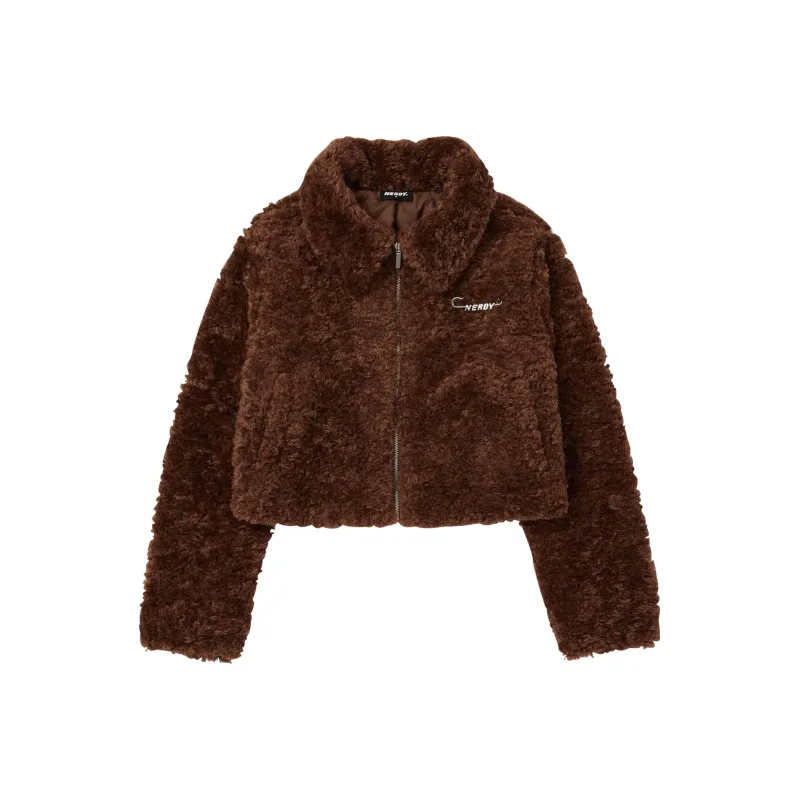 Nerdy Velvet Jackets Women's Brown-0