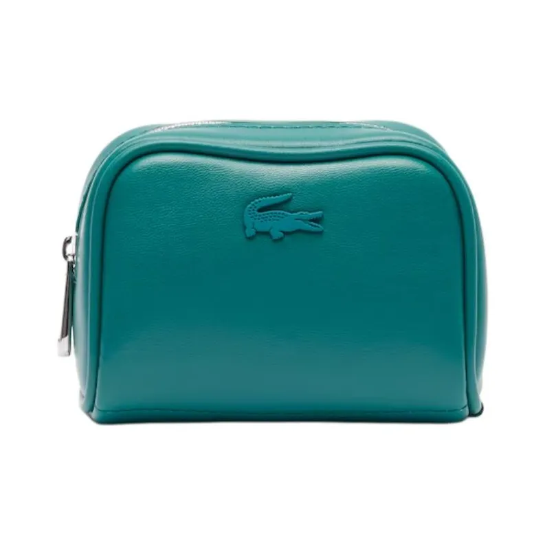 LACOSTE Cow Leather Coin Purse Women's Blue Green-0