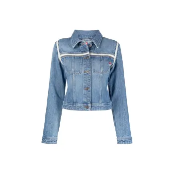 DIESEL Cropped Coats Women's Blue