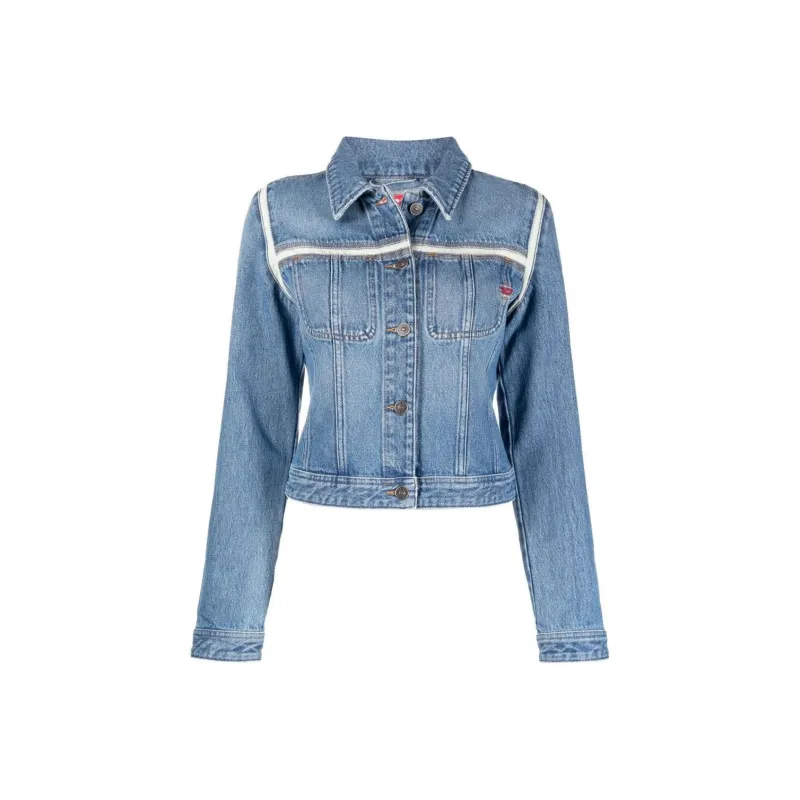 DIESEL Cropped Coats Women's Blue-0