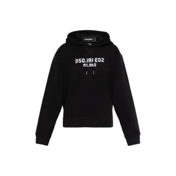 DSQUARED 2 Logo Printed Drawstring Hoodie