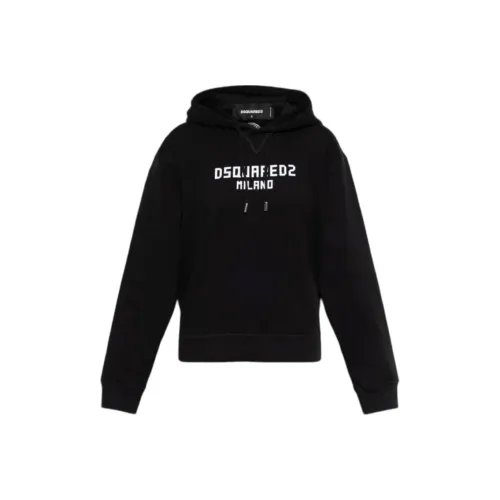 DSQUARED 2 Logo Printed Drawstring Hoodie