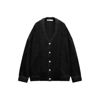 ZARA Denim Jacket Women's Black