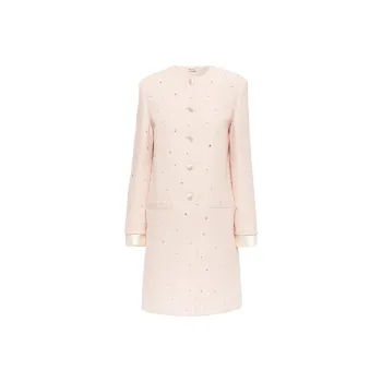 MIU MIU Coats Women's Egg White Stone Color