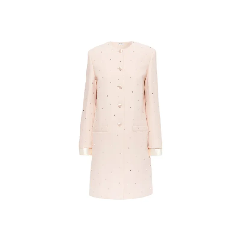 MIU MIU Coats Women's Egg White Stone Color-0