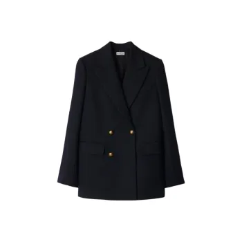 Burberry Wool Tailored Jacket 'Navy'