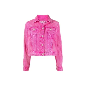 MICHAEL KORS Denim Jackets Women's Rose Red