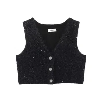 Sandro Vests Women's Black