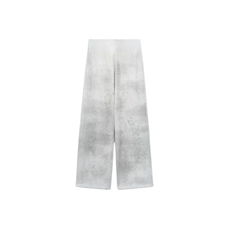 ZARA Casual Pants Women's Silver-0