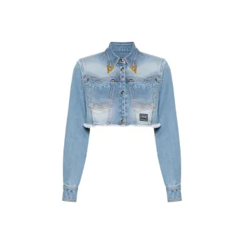VERSACE JEANS COUTURE SS24 Denim Jacket Women's Blue
