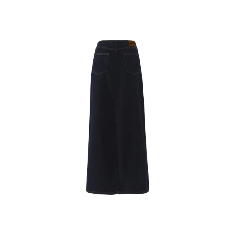 OROI Denim Long Skirt Women's Blue-1