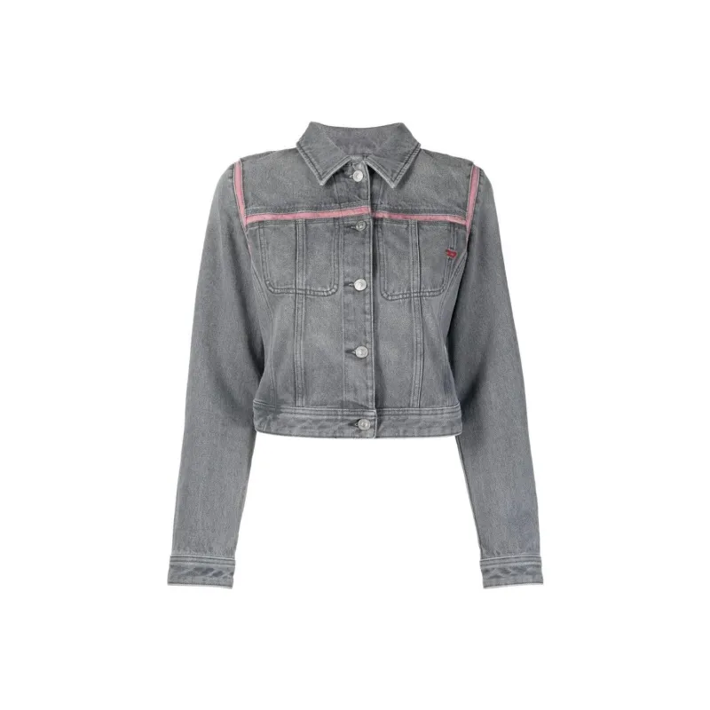 DIESEL Cropped Coats Women's Gray-0