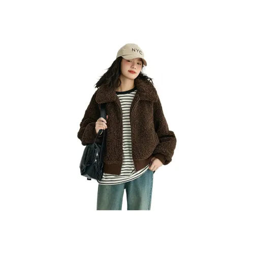 Demana Velvet feel Coat Women's Coffee