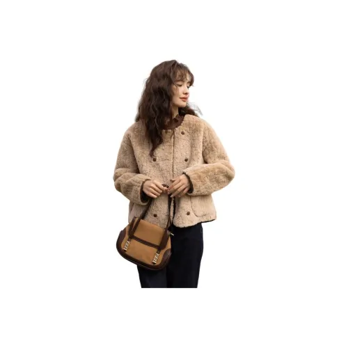 MISHOW Velvet feel Coat Women's Khaki