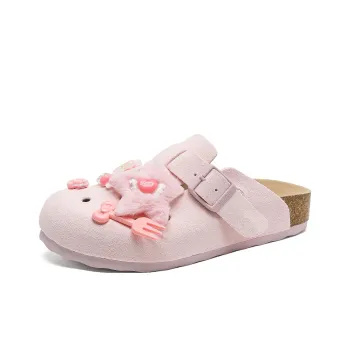 OICIRCLE Rubber Sole Stitching Slip Resistant Closed Toe Slippers Women's Pink