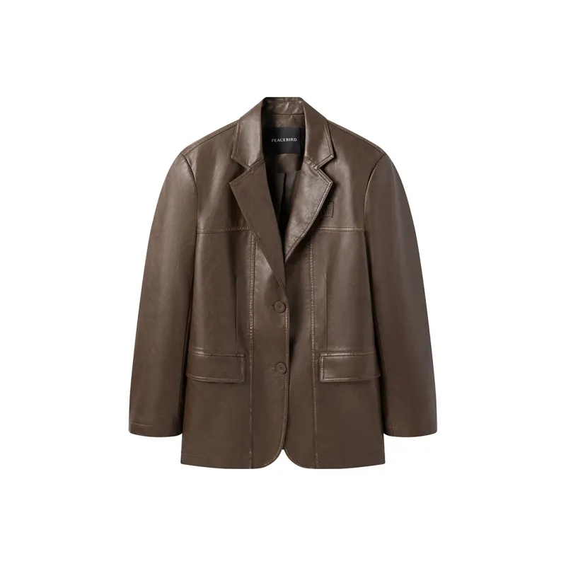 PEACEBIRD Business Suit Women's Brown-0
