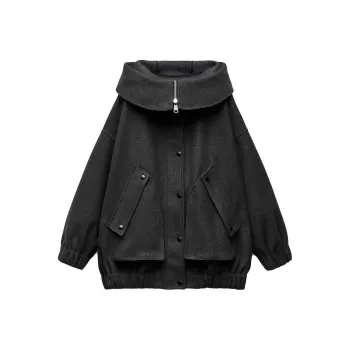 ZARA Parka Coats Women's Black