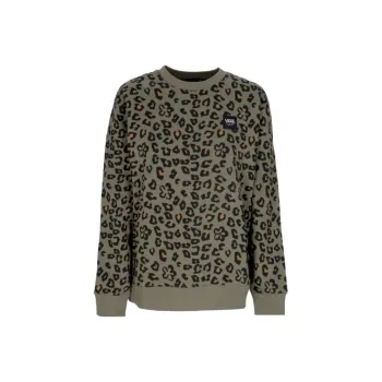 Vans FLORAL ANIMAL CREW Sweatshirt Women's Gray Green
