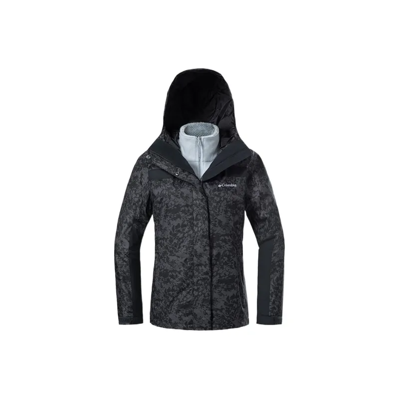 Columbia City Outdoor Collection Waterproof And Windproof To Keep Warm Windbreaker Jacket Women's Black-0