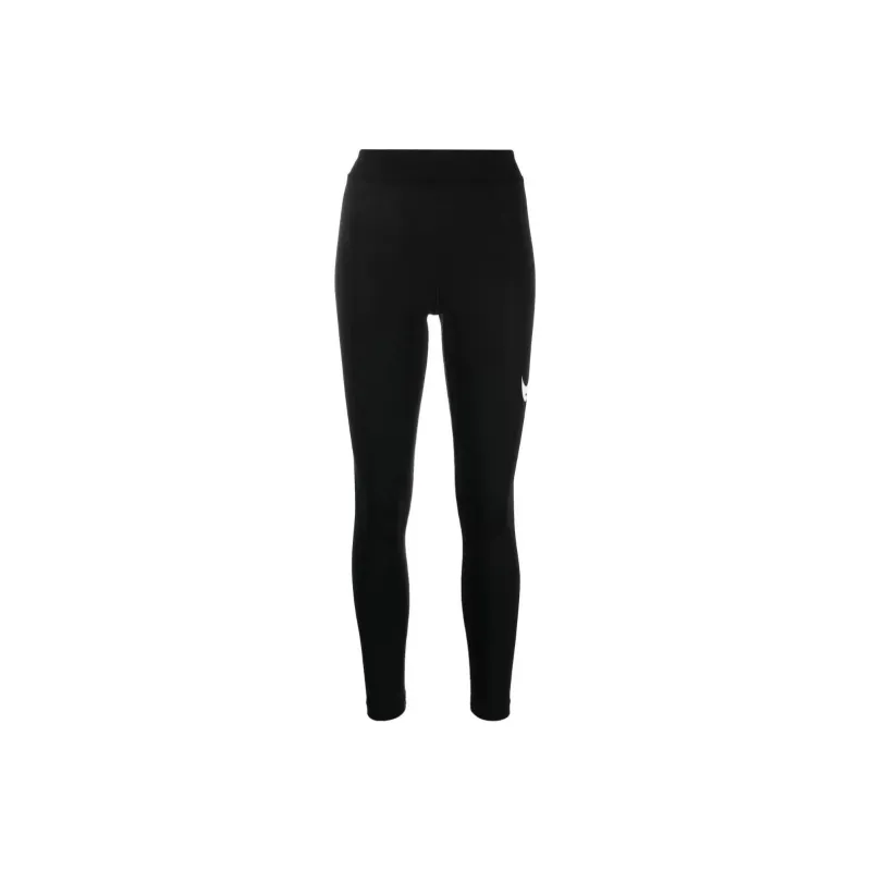 Nike Women's Swoosh High Rise Leggings Black/Black/White-0