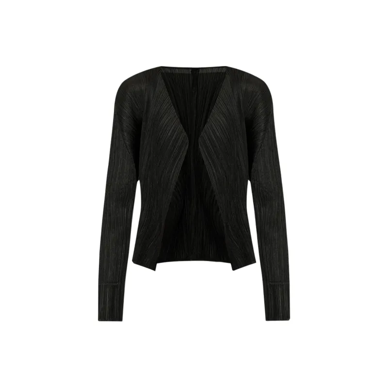 PLEATS PLEASE ISSEY MIYAKE Plissé Long sleeve Cardigan-0