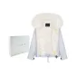 Haze Blue Cropped Silhouette Parker+White Snow Fox (Gift Box Set)