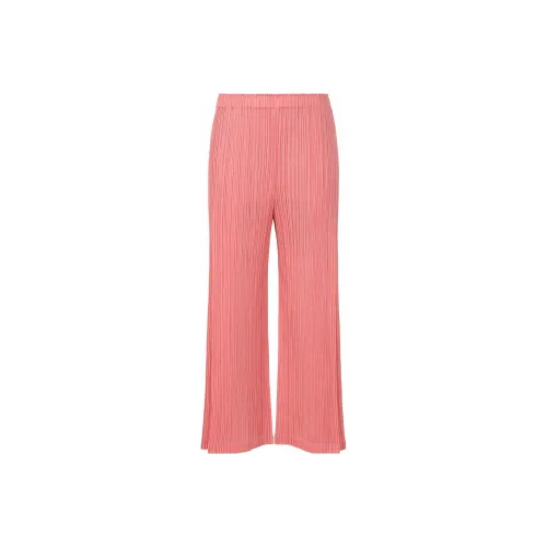 PLEATS PLEASE ISSEY MIYAKE Knitted Sweatpants Women's Pink