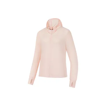 QIAODAN Ice Skin Sun Protection Clothing Women's Sheer Pink