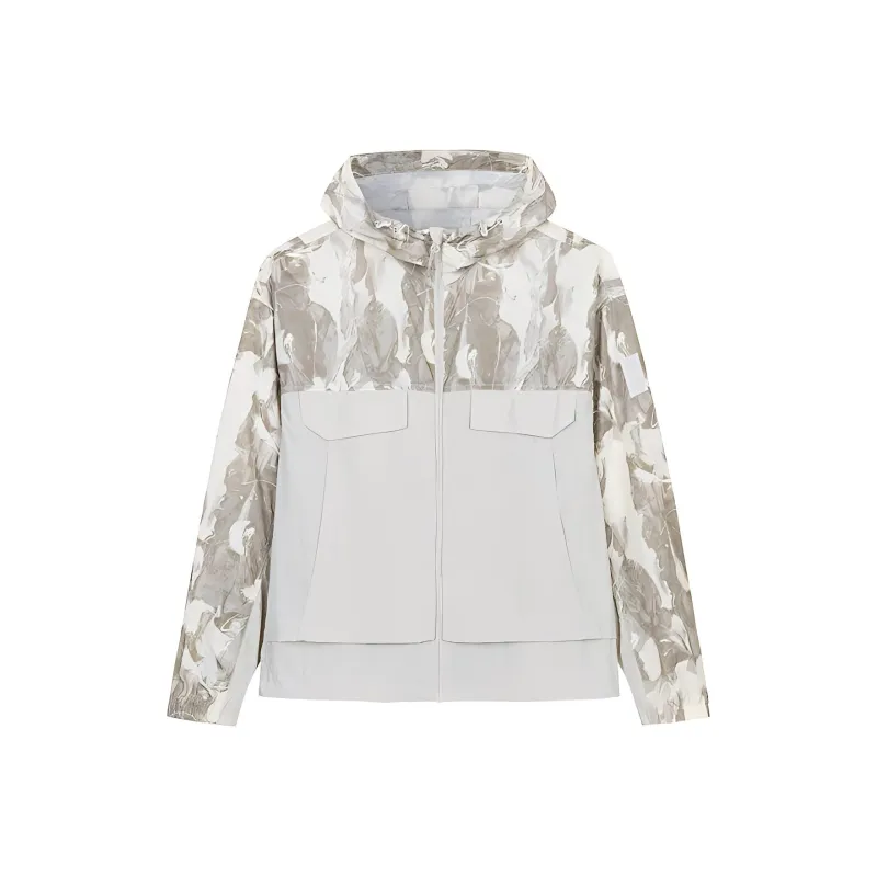 Anta x ZHONGGUOGUOJIADILI LIANMINGKUAN Outdoor Collection Sun Protection Clothing Women's Jade Grey/All Over Print-0