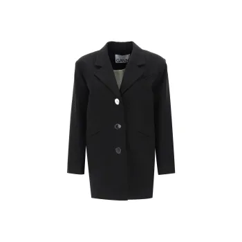 GANNI Oversized Single-Breasted Blazer