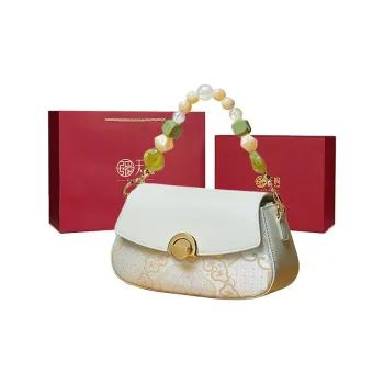 Pmsi Split Cow Leather With Fabric Handbag Women's Multicolor