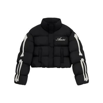 AMIRI Bones Cropped Down Jacket 'Black'